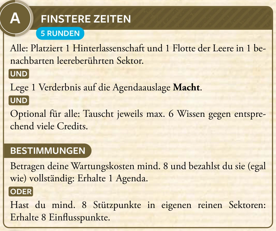 2. Zyklus · A – Finstere Zeiten