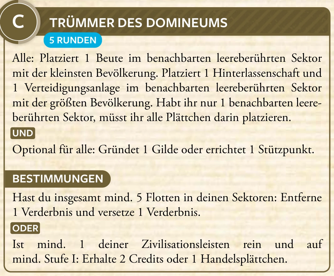 1. Zyklus · C – Trümmer des Domineums
