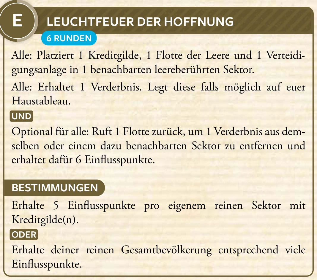 3. Zyklus · E – Leuchtfeuer der Hoffnung