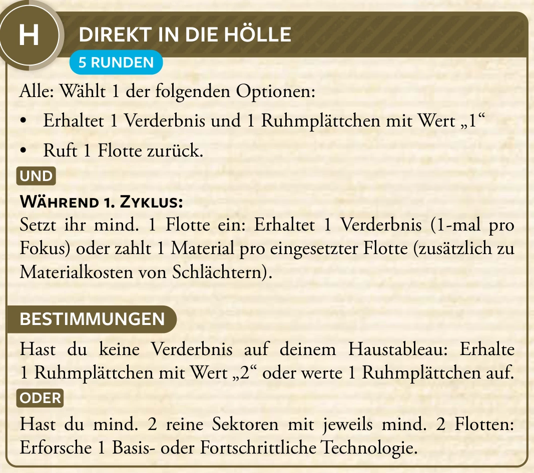 1. Zyklus · H – Direkt in die Hölle