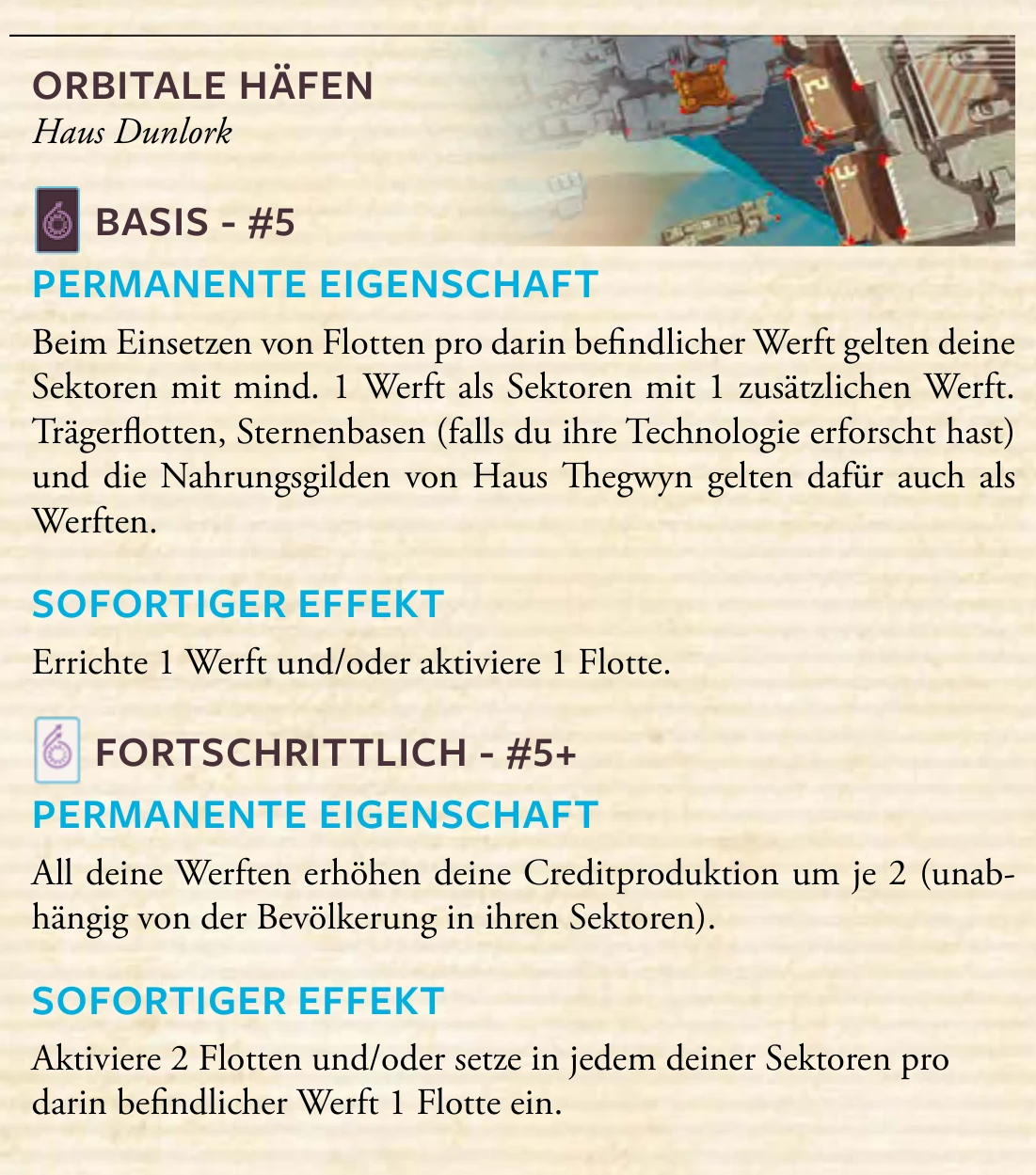 Technologie – Orbitale Häfen