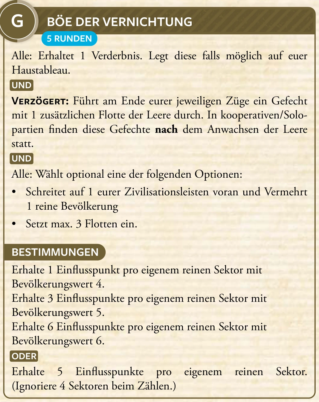 3. Zyklus · G – Böe der Vernichtung