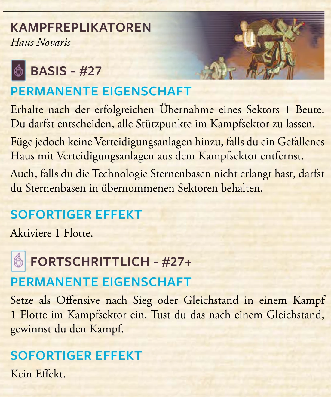 Technologie – Kampfreplikatoren