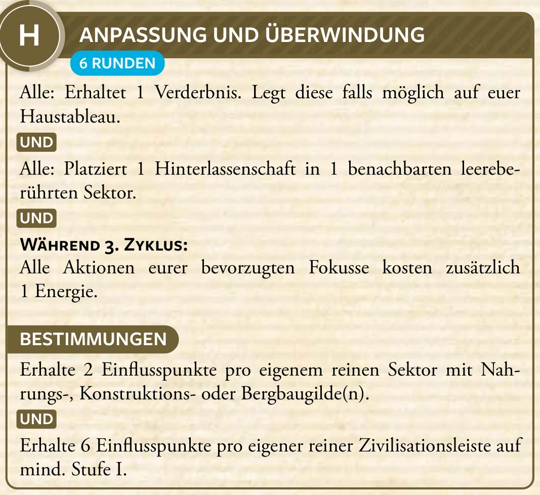 3. Zyklus · H – Anpassung und Überwindung